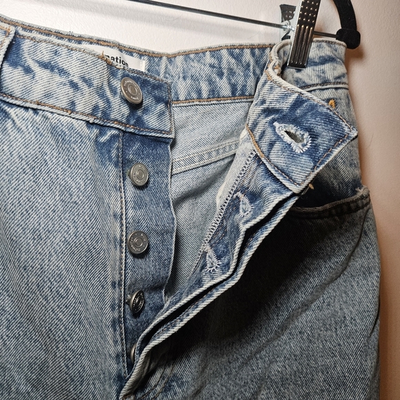 Reformation Cynthia Star Embroidered High-Rise Straight Leg Jeans - Picture 7 of 8